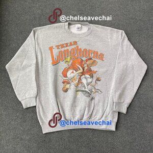 Vintage Texas Longhorns Jack Davis Art Football Sweatshirt, University of Texas